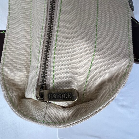 Patron Tequila Beige Canvas Beach Insulated Cooler Tote Bag Removable Liner, VGC - Picture 8 of 16